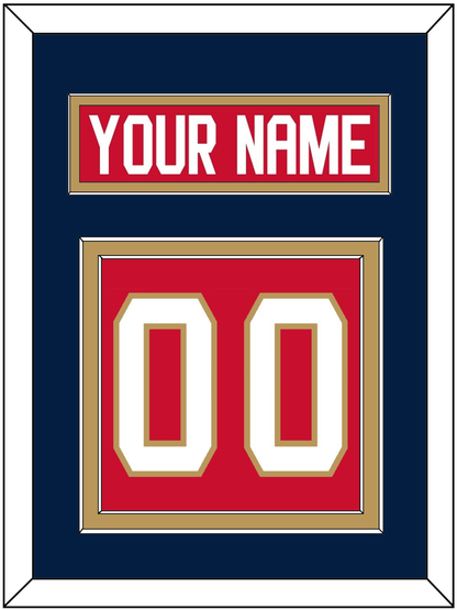 Florida Nameplate & Number (Back) - Home Red - Signature Tier 3