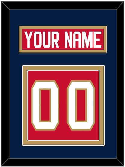 Florida Nameplate & Number (Back) - Home Red - Signature Tier 3