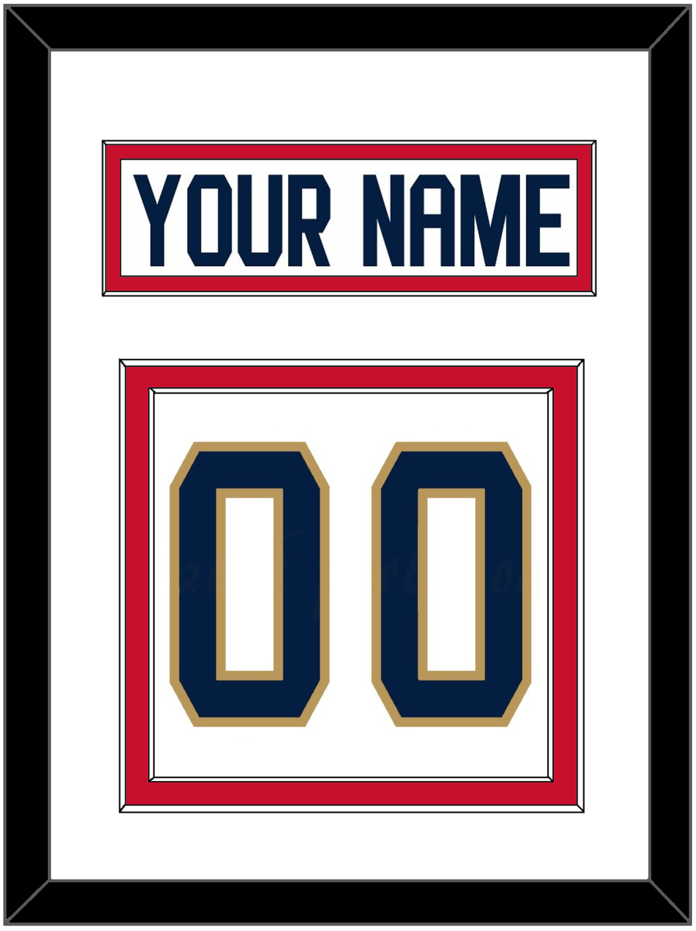Florida Nameplate & Number (Back) - Road White - Signature Tier 1