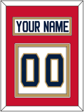 Florida Nameplate & Number (Back) - Road White - Double Mat 3