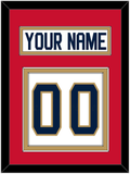 Florida Nameplate & Number (Back) - Road White - Double Mat 3