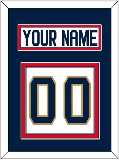 Florida Nameplate & Number (Back) - Road White - Signature Tier 4