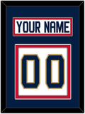 Florida Nameplate & Number (Back) - Road White - Double Mat 4