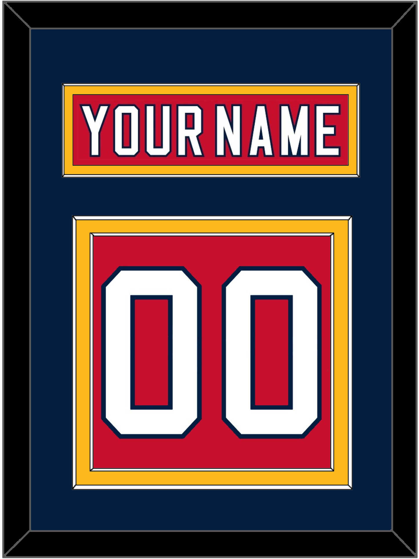 Florida Nameplate & Number (Back) - Home Red (2011-2016) - Signature Tier 3
