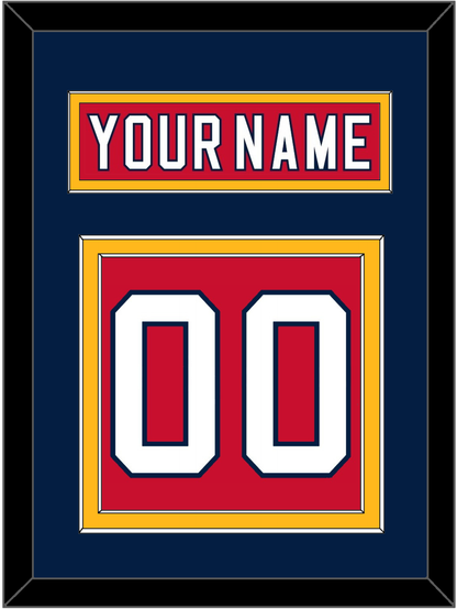 Florida Nameplate & Number (Back) - Home Red (2011-2016) - Signature Tier 3