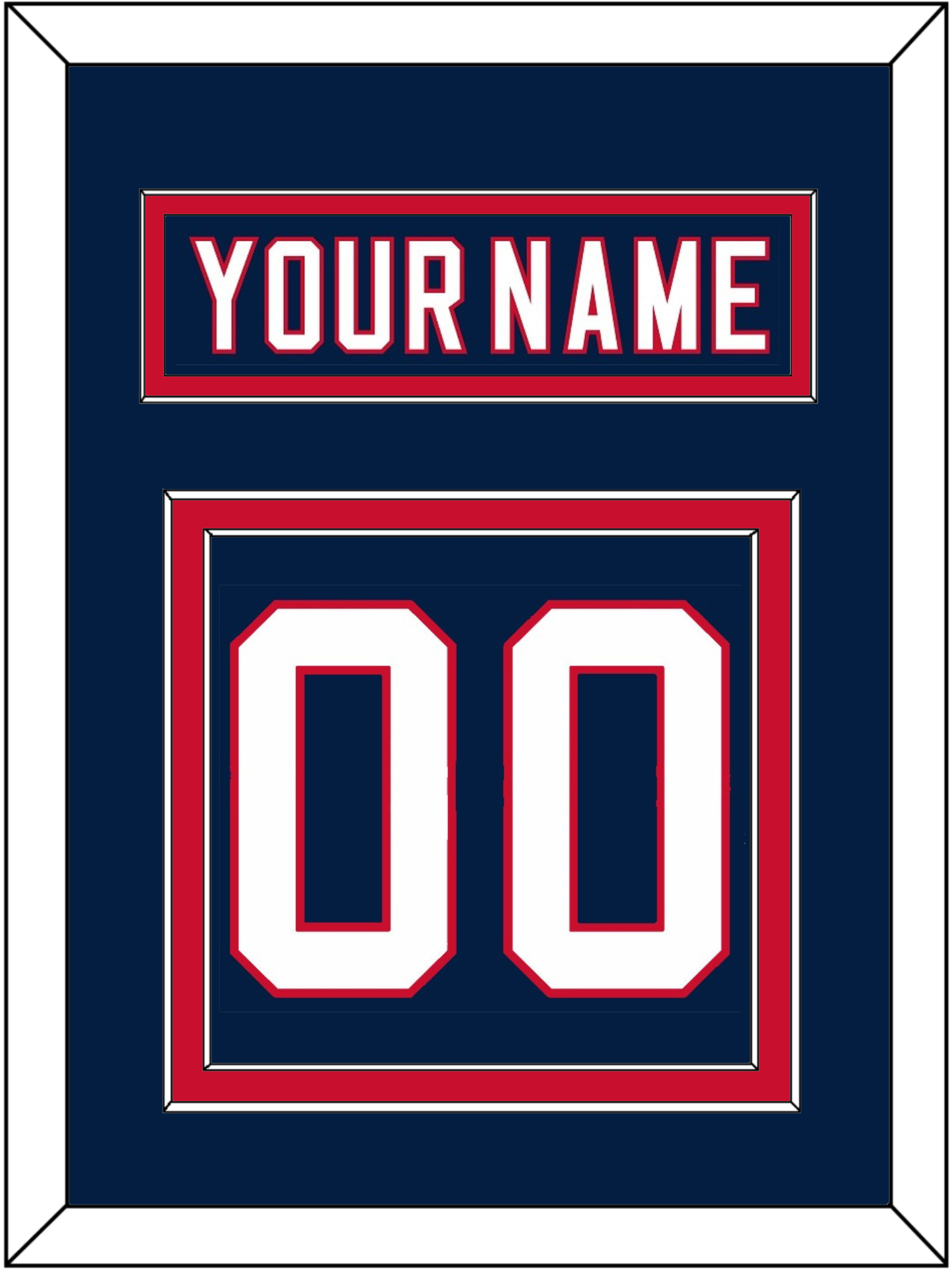 Florida Nameplate & Number (Back) - Home Blue (2007-2011) - Signature Tier 2