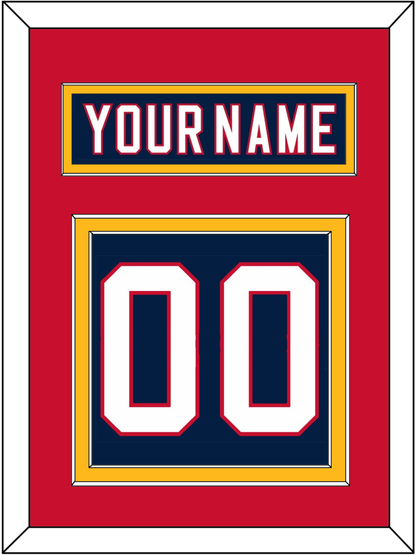 Florida Nameplate & Number (Back) - Home Blue (2006-2007) - Signature Tier 3