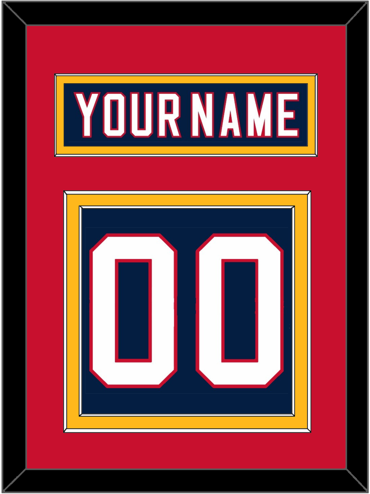 Florida Nameplate & Number (Back) - Home Blue (2007-2011) - Signature Tier 3