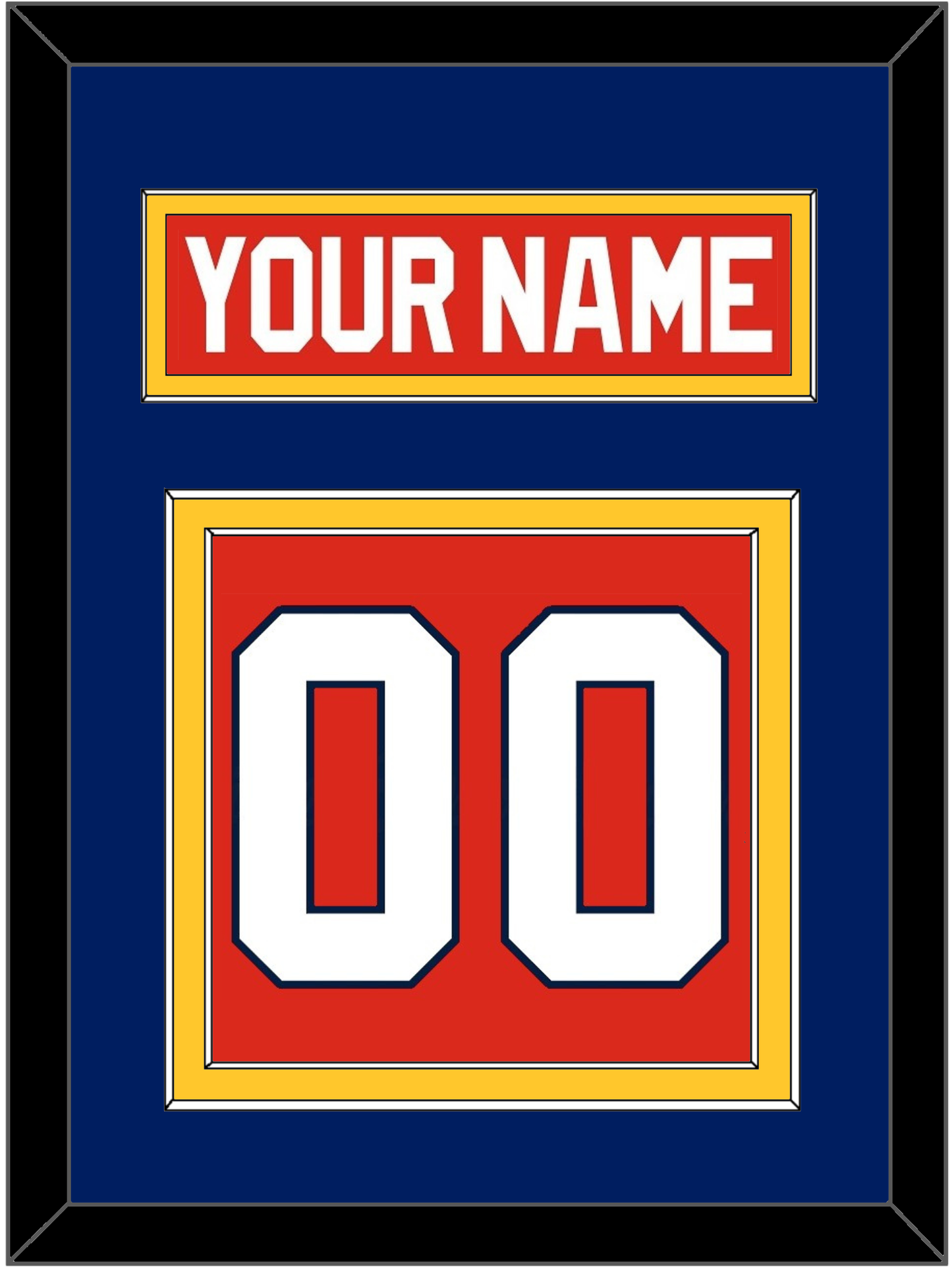 Florida Nameplate & Number (Back) - Road Red (1993-1998) - Signature Tier 3