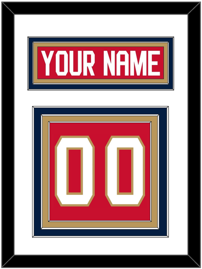Florida Nameplate & Number (Back) - Home Red - Premier Tier 1