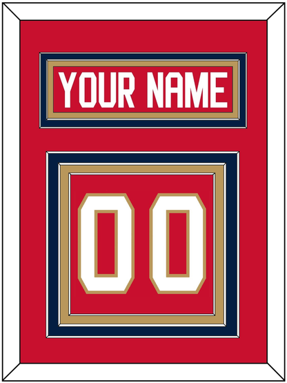 Florida Nameplate & Number (Back) - Home Red - Premier Tier 2