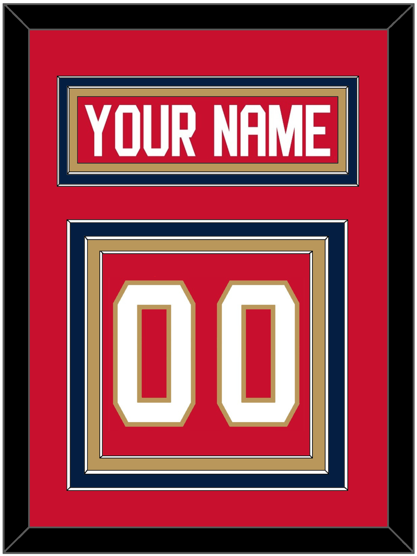 Florida Nameplate & Number (Back) - Home Red - Premier Tier 2