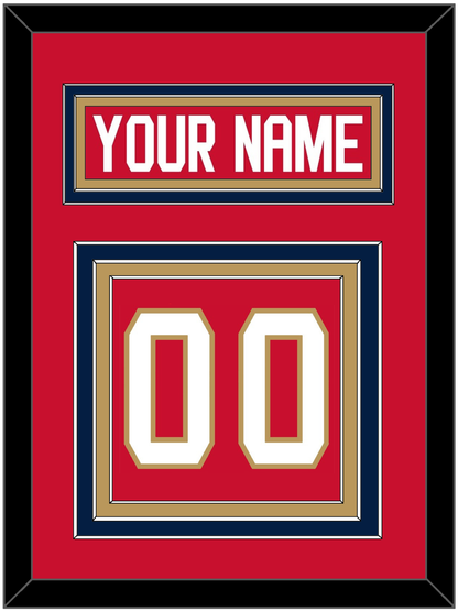 Florida Nameplate & Number (Back) - Home Red - Premier Tier 2