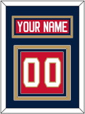 Florida Nameplate & Number (Back) - Home Red - Triple Mat 3