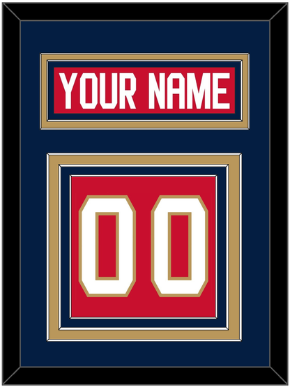 Florida Nameplate & Number (Back) - Home Red - Premier Tier 3