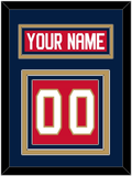 Florida Nameplate & Number (Back) - Home Red - Triple Mat 3