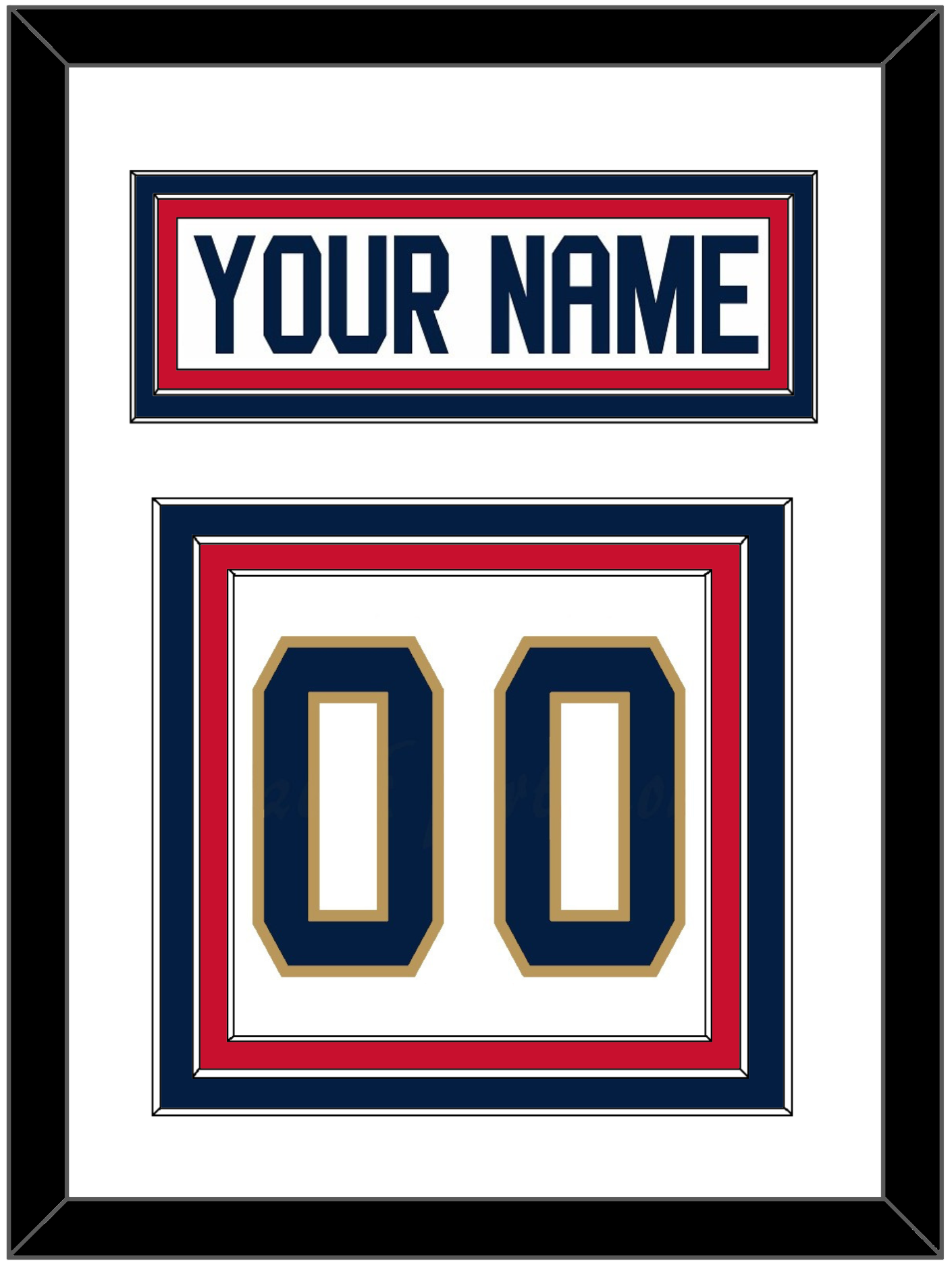 Florida Nameplate & Number (Back) - Road White - Premier Tier 1
