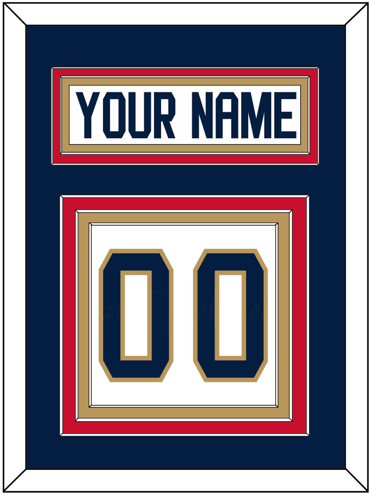 Florida Nameplate & Number (Back) - Road White - Premier Tier 4