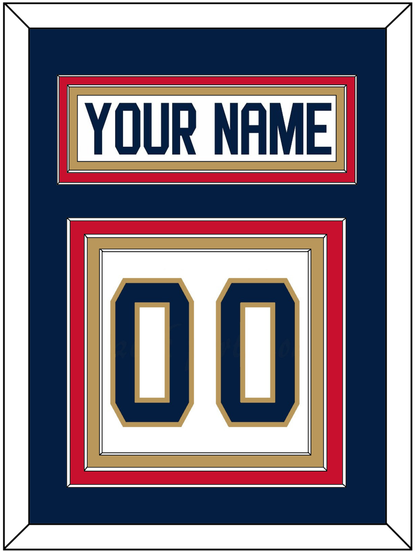 Florida Nameplate & Number (Back) - Road White - Premier Tier 4
