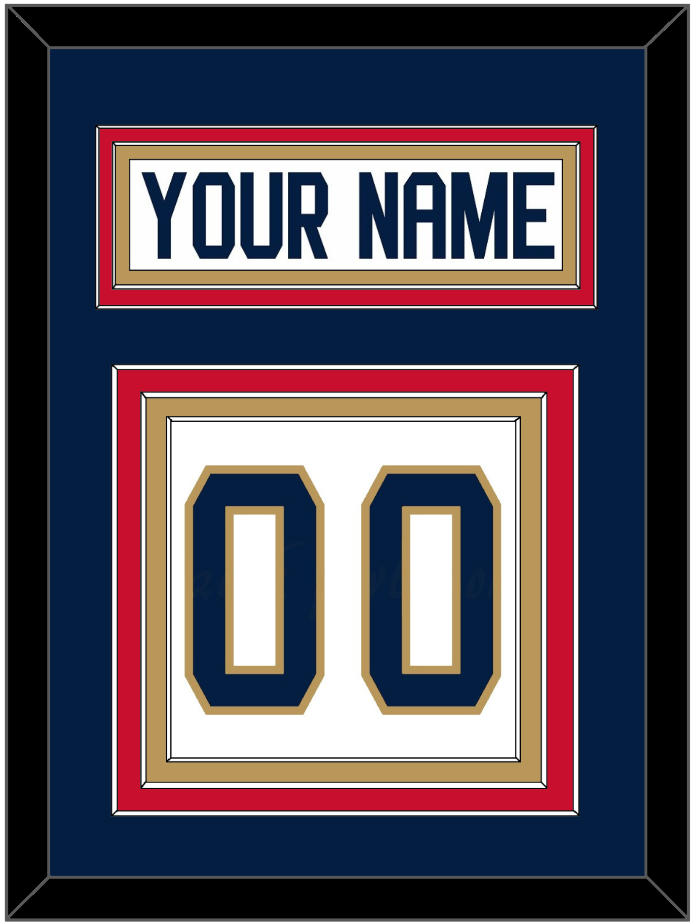 Florida Nameplate & Number (Back) - Road White - Premier Tier 4