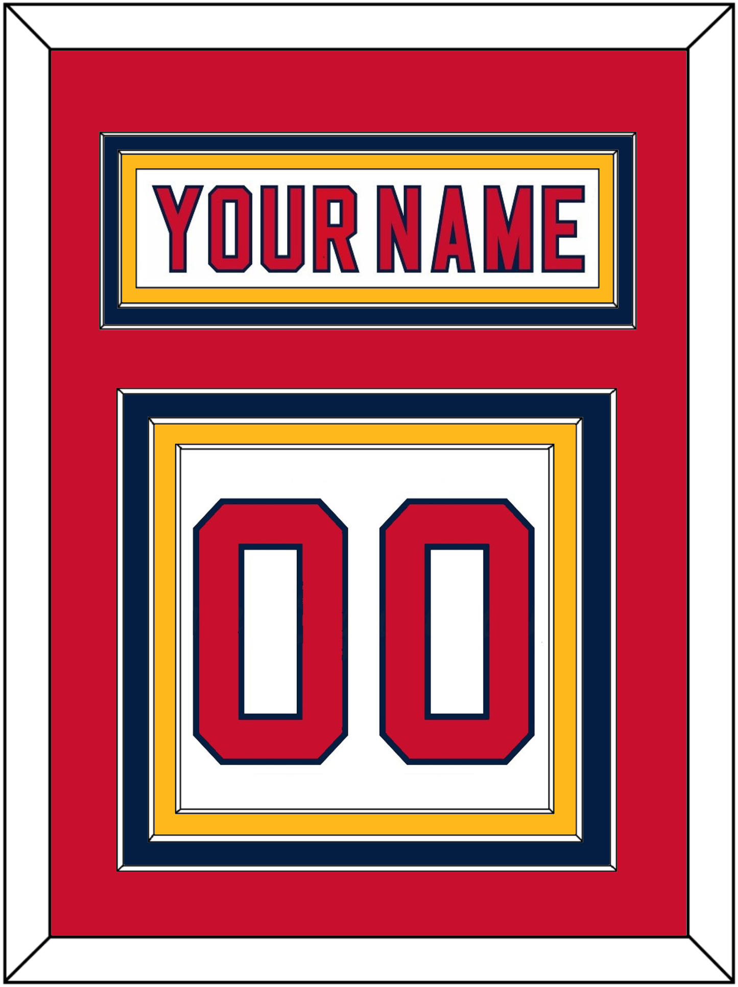 Florida Nameplate & Number (Back) - Road White (2007-2016) - Premier Tier 2