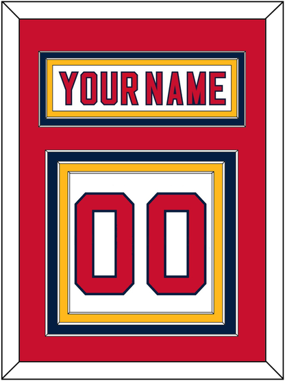 Florida Nameplate & Number (Back) - Road White (2007-2016) - Premier Tier 2