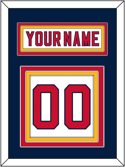 Florida Nameplate & Number (Back) - Road White (2007-2016) - Premier Tier 4