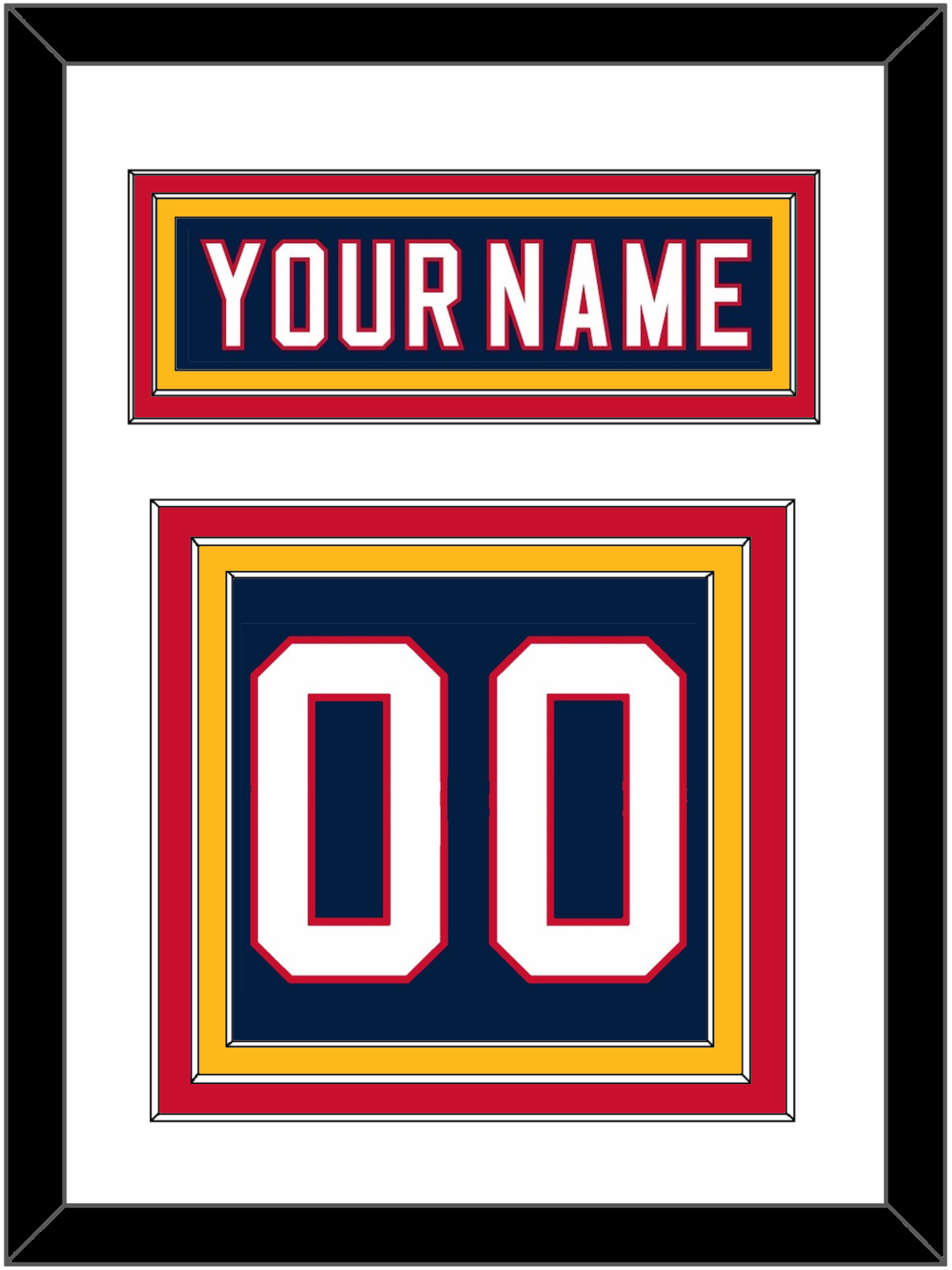 Florida Nameplate & Number (Back) - Home Blue (2007-2011) - Premier Tier 2