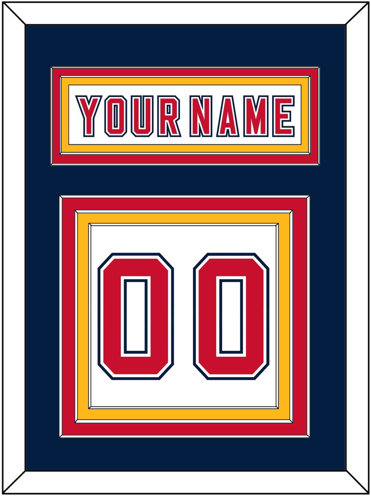 Florida Nameplate & Number (Back) - Road White (2006-2007) - Premier Tier 4