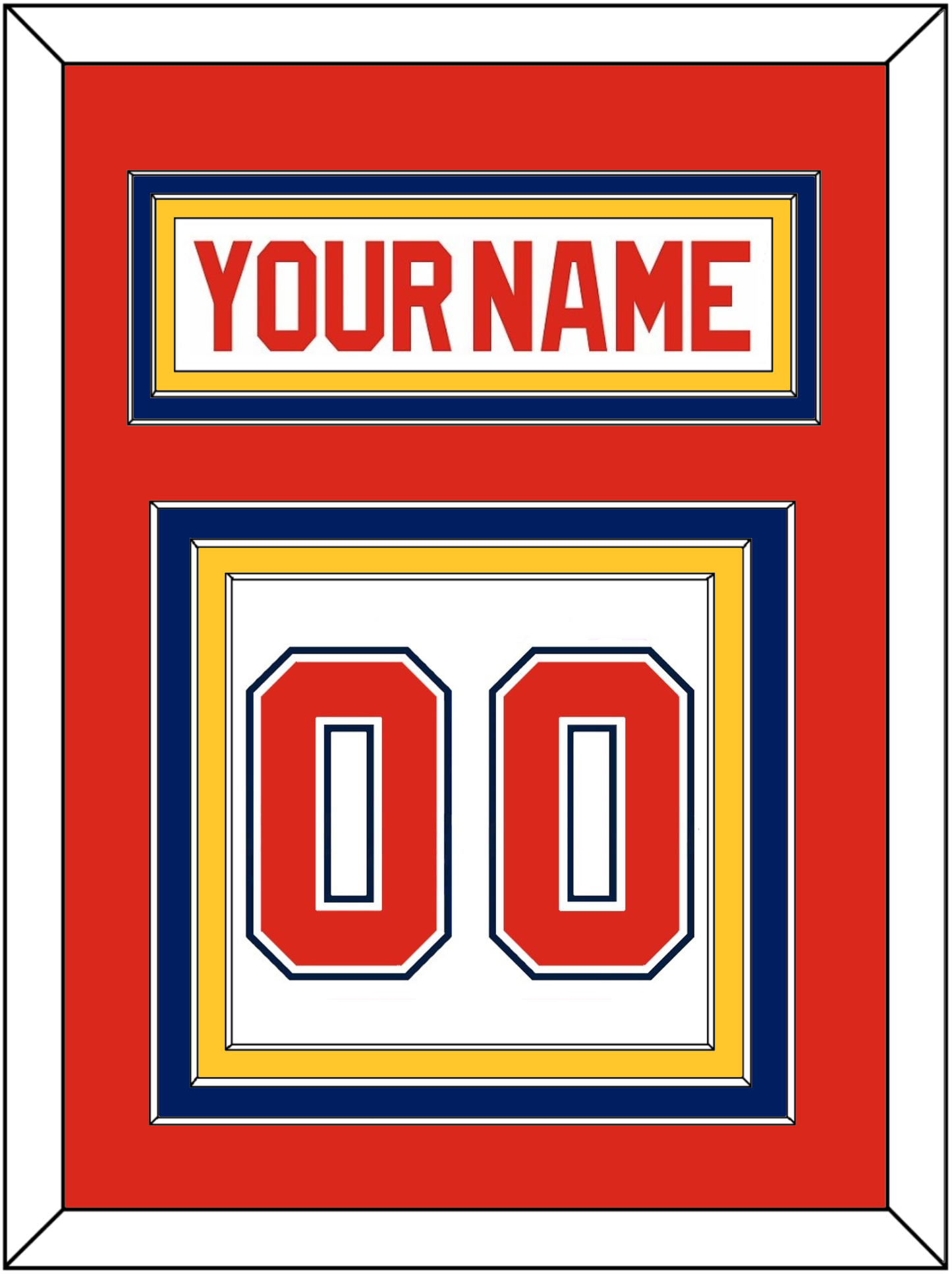 Florida Nameplate & Number (Back) - Home White (1993-1998) - Premier Tier 2