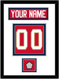 Florida Nameplate & Number (Back) With Stanley Cup Champions Patch - Home Red - Double Mat 1