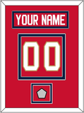 Florida Nameplate & Number (Back) With Stanley Cup Finals Patch - Home Red - Double Mat 2