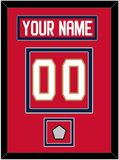 Florida Nameplate, Number (Back) & Back To Back Stanley Cup Champions Patch - Home Red - Double Mat 2