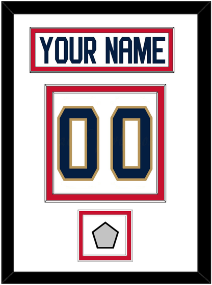 Florida Nameplate & Number (Back) With Stanley Cup Finals Patch - Road White - Signature Tier 1