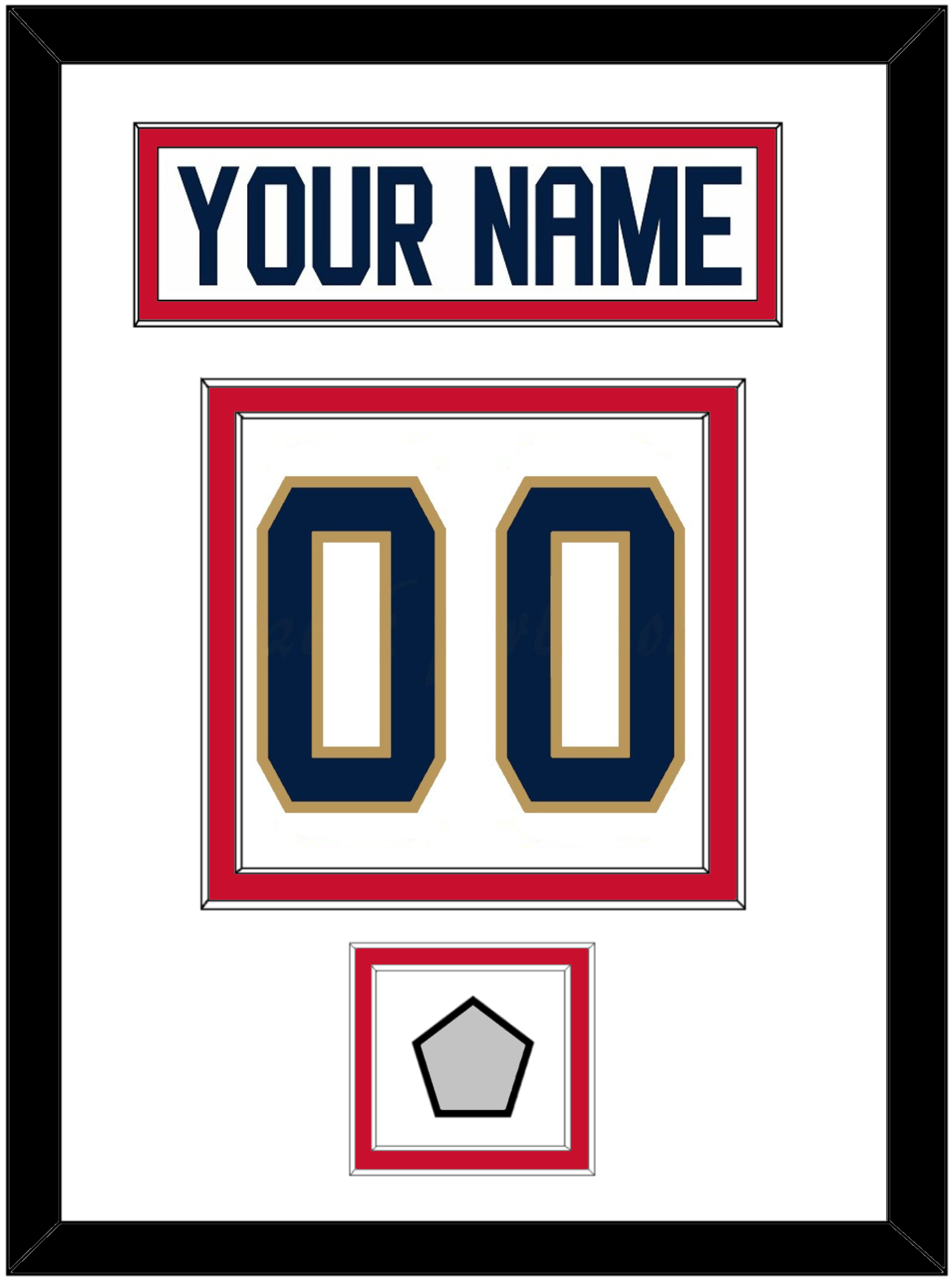 Florida Nameplate, Number (Back) & Back To Back Stanley Cup Champions Patch - Road White - Signature Tier 1
