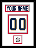 Florida Nameplate & Number (Back) With Stanley Cup Champions Patch - Road White - Double Mat 1