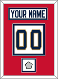 Florida Nameplate & Number (Back) With Stanley Cup Finals Patch - Road White - Double Mat 2