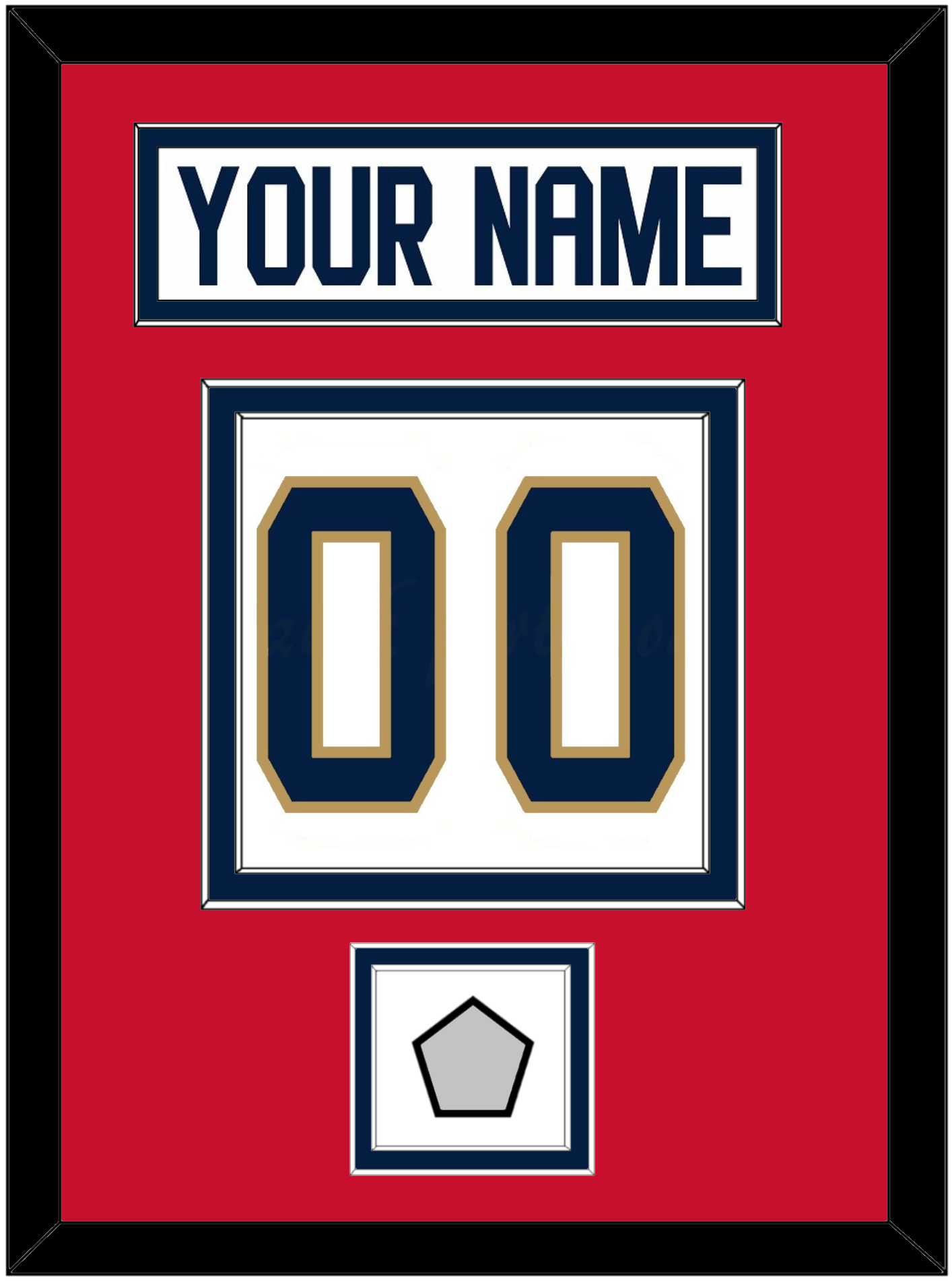 Florida Nameplate & Number (Back) With Stanley Cup Finals Patch - Road White - Signature Tier 2