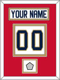 Florida Nameplate & Number (Back) With Stanley Cup Finals Patch - Road White - Double Mat 3