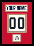 Florida Nameplate, Number (Back) & Back To Back Stanley Cup Champions Patch - Road White - Double Mat 3