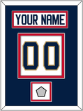 Florida Nameplate & Number (Back) With Stanley Cup Finals Patch - Road White - Double Mat 4