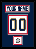 Florida Nameplate, Number (Back) & Back To Back Stanley Cup Champions Patch - Road White - Double Mat 4