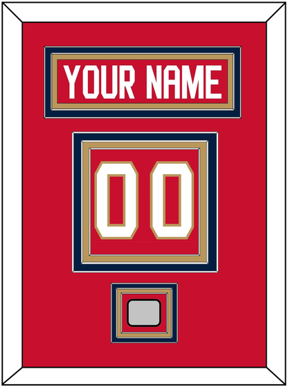 Florida Nameplate, Number (Back) & Back To Back Stanley Cup Champions Patch - Home Red - Premier Tier 2