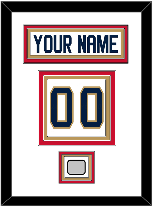 Florida Nameplate & Number (Back) With Stanley Cup Finals Patch - Road White - Premier Tier 1