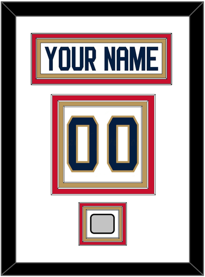 Florida Nameplate, Number (Back) & Back To Back Stanley Cup Champions Patch - Road White - Premier Tier 1