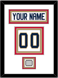 Florida Nameplate & Number (Back) With Stanley Cup Champions Patch - Road White - Triple Mat 1