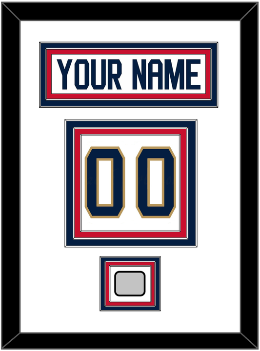 Florida Nameplate & Number (Back) With Stanley Cup Finals Patch - Road White - Premier Tier 2