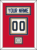Florida Nameplate, Number (Back) & Back To Back Stanley Cup Champions Patch - Road White - Triple Mat 3