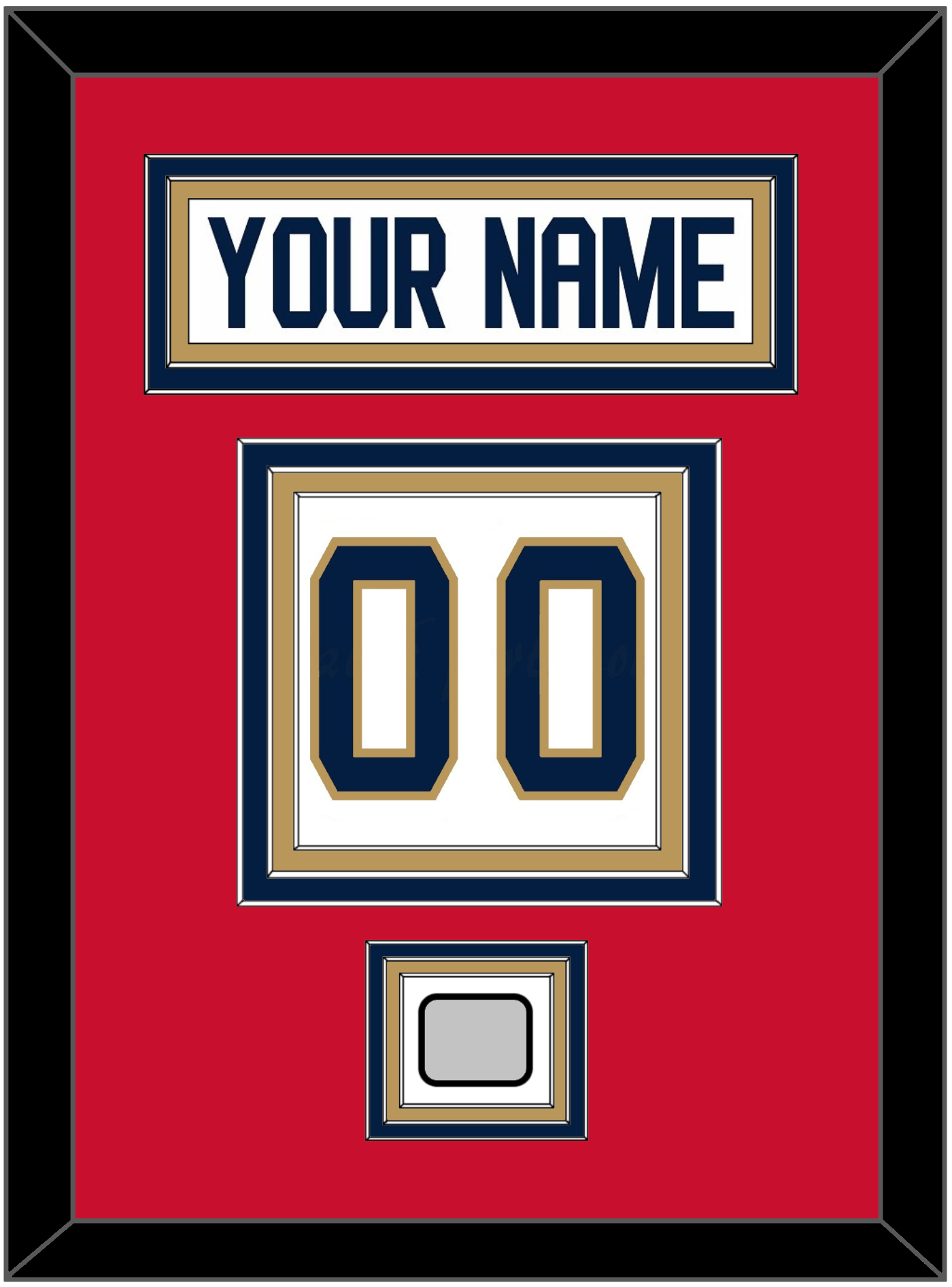 Florida Nameplate & Number (Back) With Stanley Cup Finals Patch - Road White - Premier Tier 3
