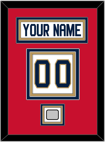 Florida Nameplate & Number (Back) With Stanley Cup Finals Patch - Road White - Premier Tier 3